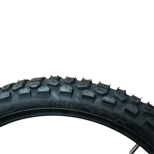 70-100-19" Front Dual Sport Tire With Tube Emoto Warehouse
