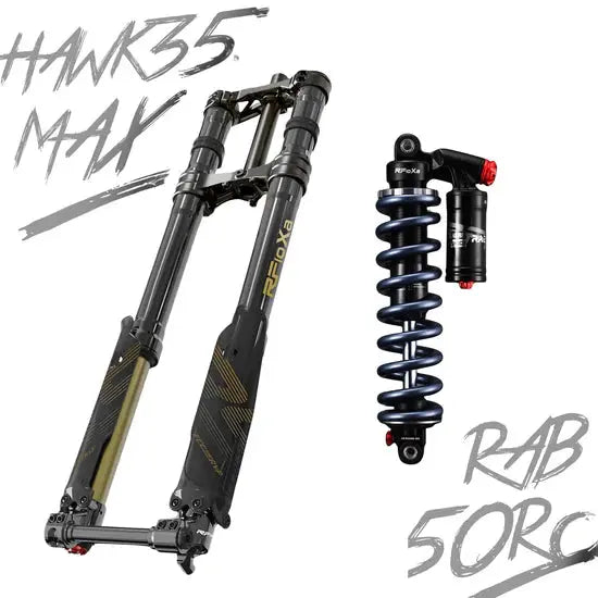 RFLOXA Hawk35 Max Black Front Fork+RAB50RC Shock Emoto Warehouse