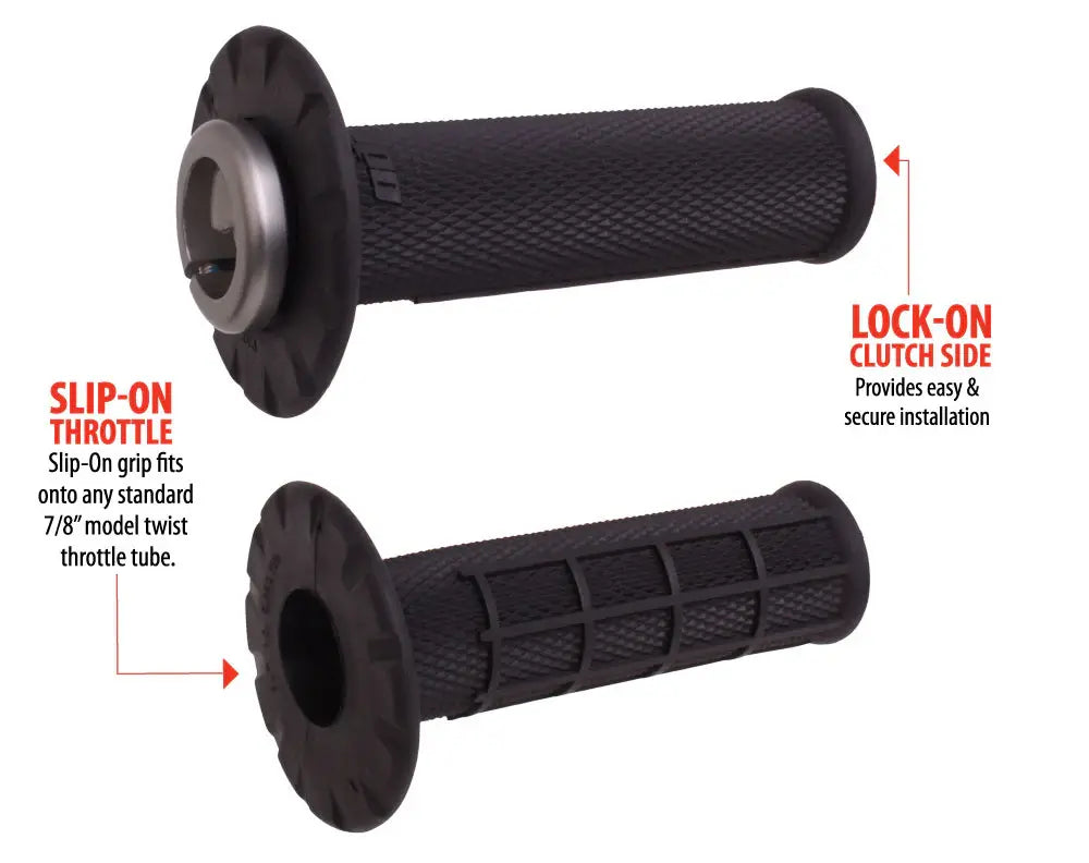 UNIVERSAL Lock-On Gripset: HALF-WAFFLE MX ODI