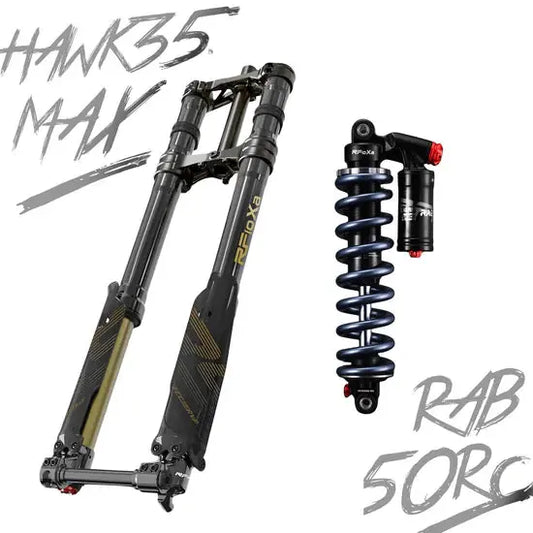 RFLOXA Hawk35 Max Black Front Fork+RAB50RC Shock Emoto Warehouse